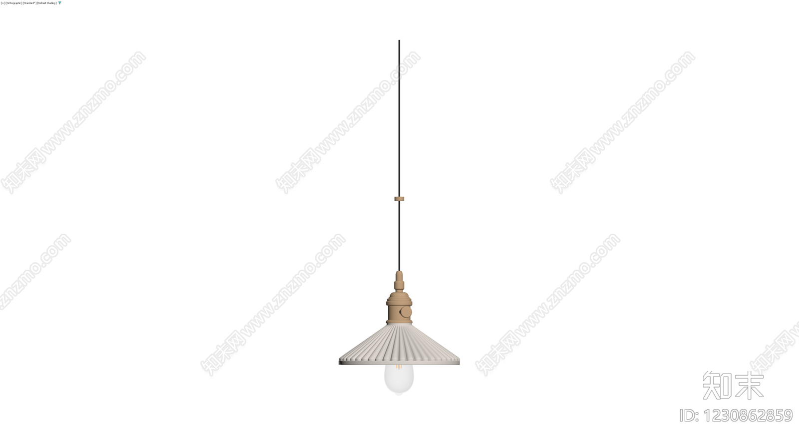 复古百叶吊灯3D模型下载【ID:1230862859】