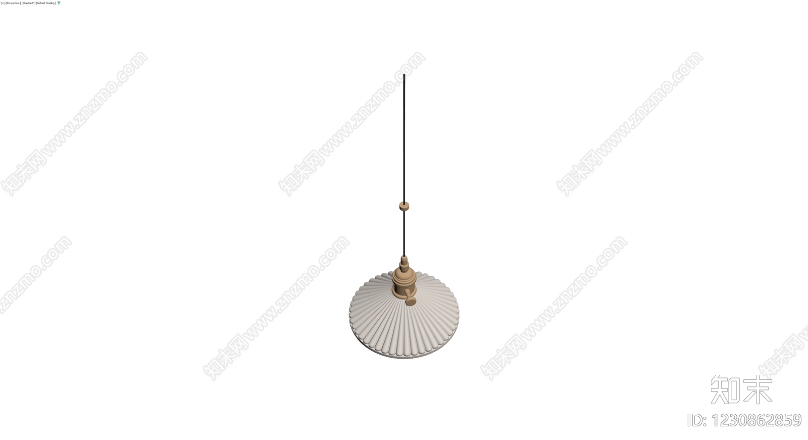 复古百叶吊灯3D模型下载【ID:1230862859】