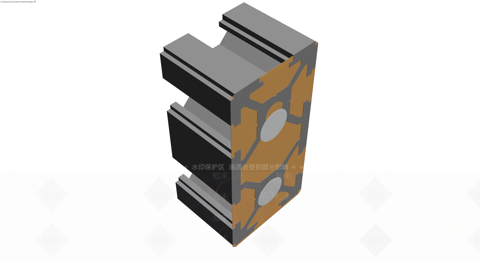 工业机械连接件灰模3D模型下载【ID:1230144697】