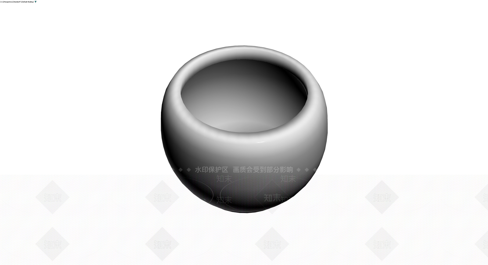 圆口碗状器皿灰模3D模型下载【ID:1230455860】