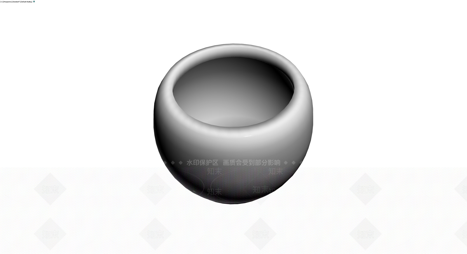 圆口碗状器皿灰模3D模型下载【ID:1230455860】