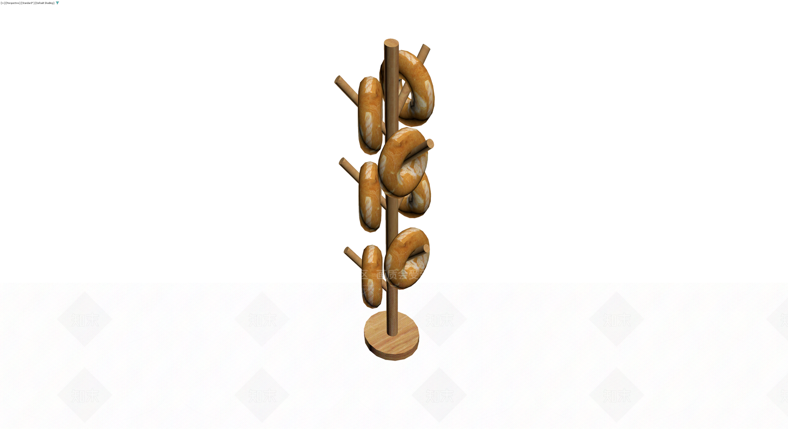 木质贝果展示架3D模型下载【ID:1230334092】