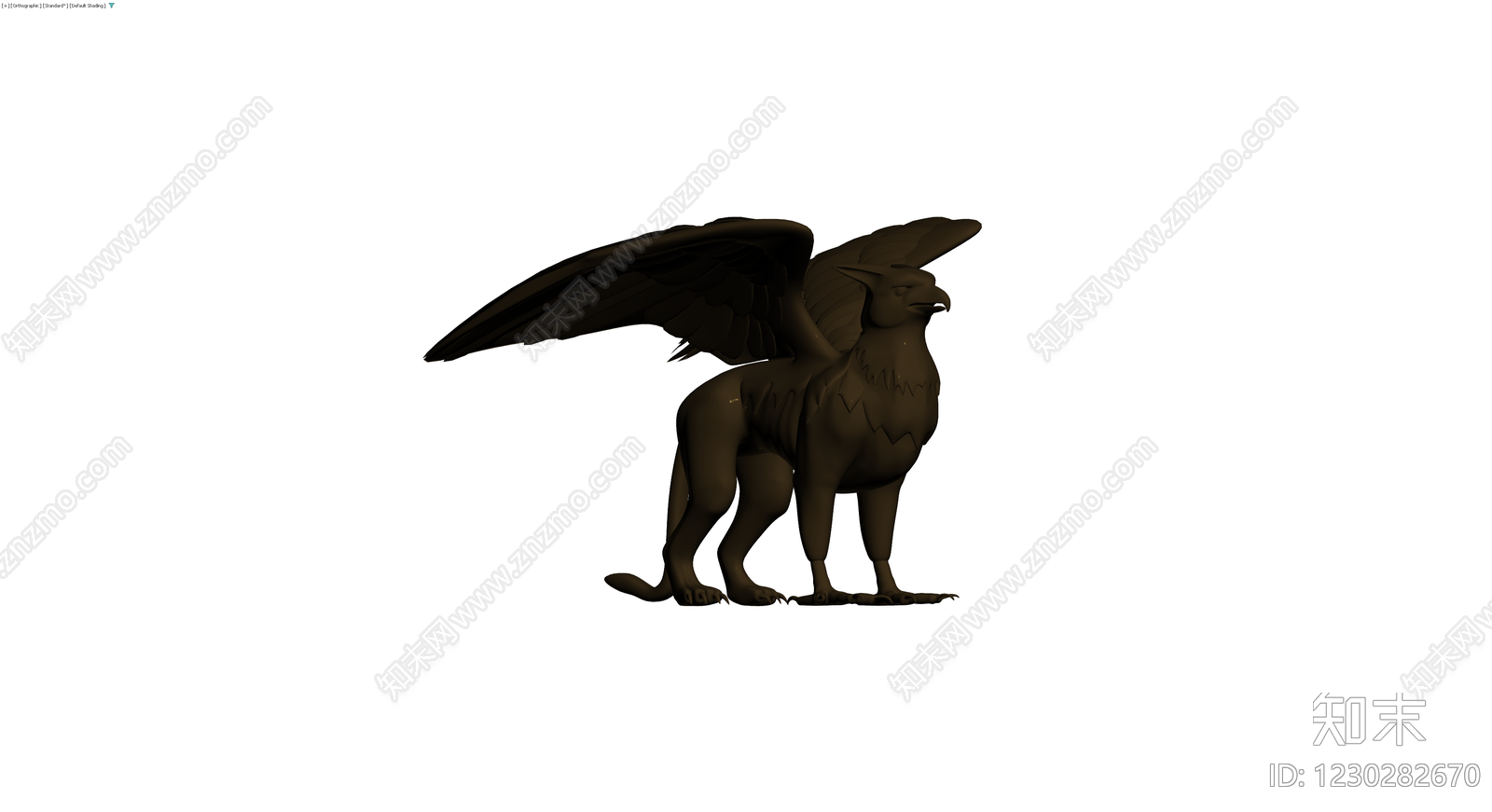 双足鹰身狮尾怪兽灰模3D模型下载【ID:1230282670】