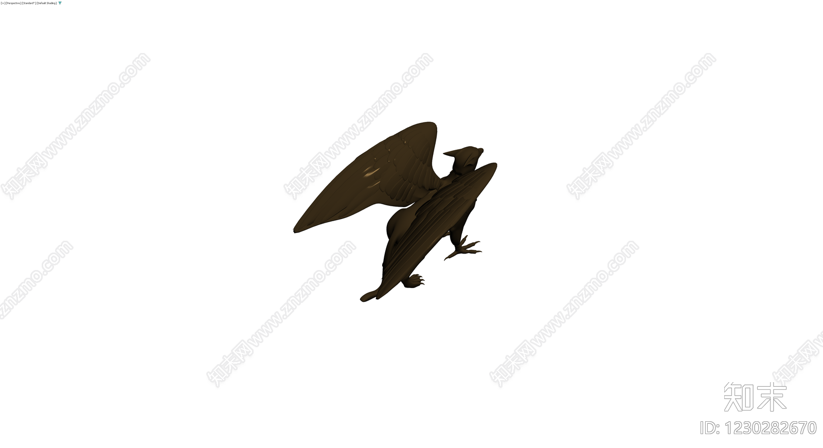 双足鹰身狮尾怪兽灰模3D模型下载【ID:1230282670】