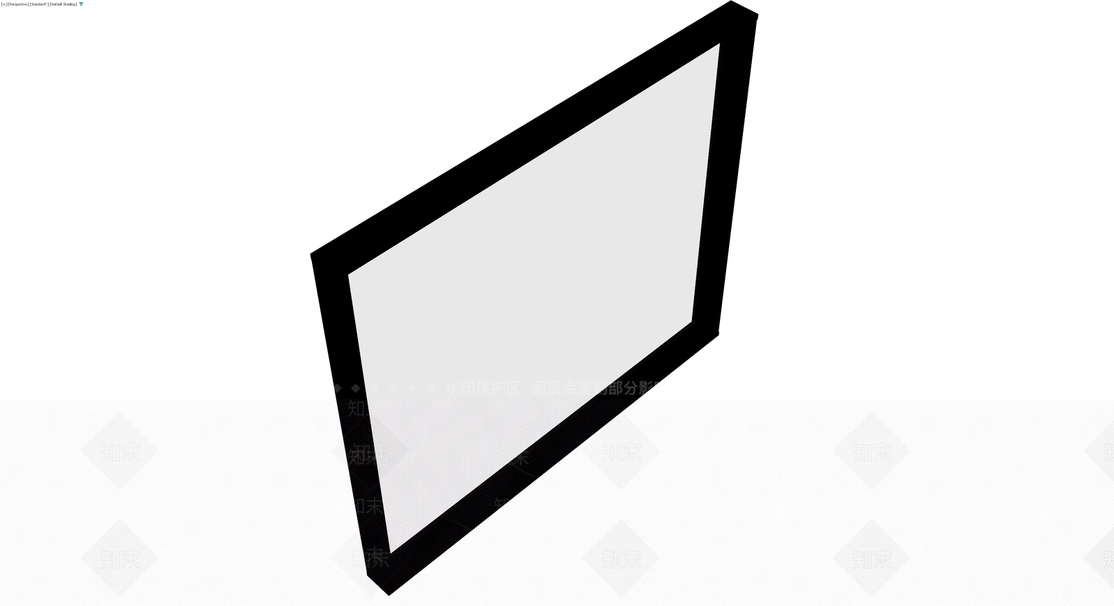 黑色边框空白画框3D模型下载【ID:1230648999】