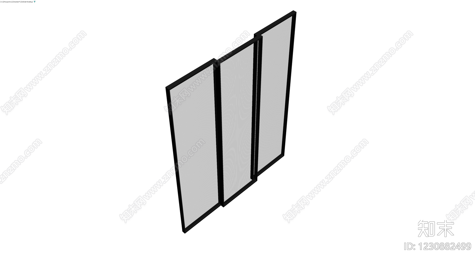三折屏风隔断3D模型下载【ID:1230882499】