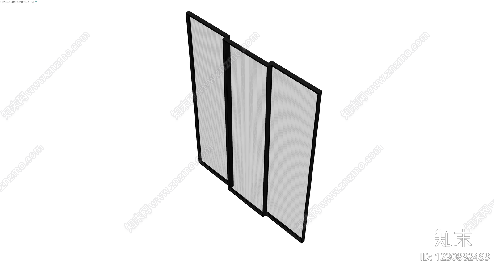 三折屏风隔断3D模型下载【ID:1230882499】