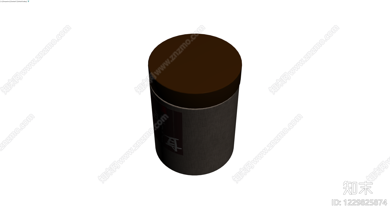 圆柱形茶叶罐3D模型下载【ID:1229825874】