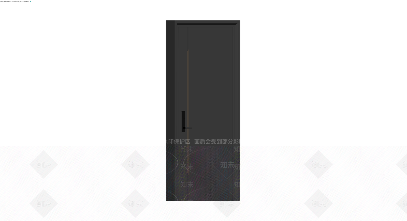 现代黑色单开门3D模型下载【ID:1229862379】