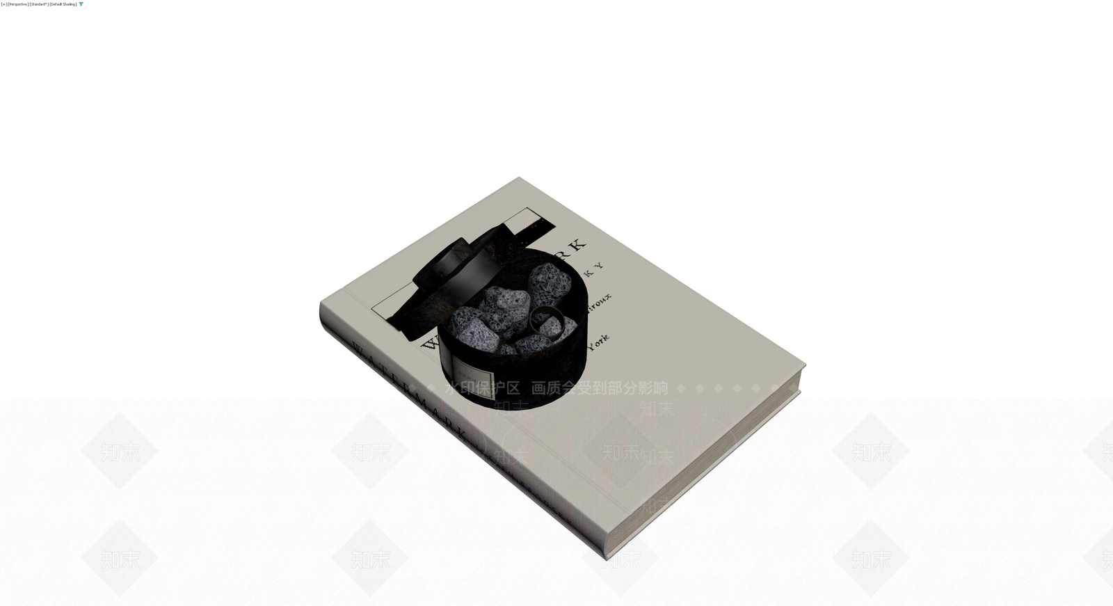书籍与装饰罐组合3D模型下载【ID:1229888080】