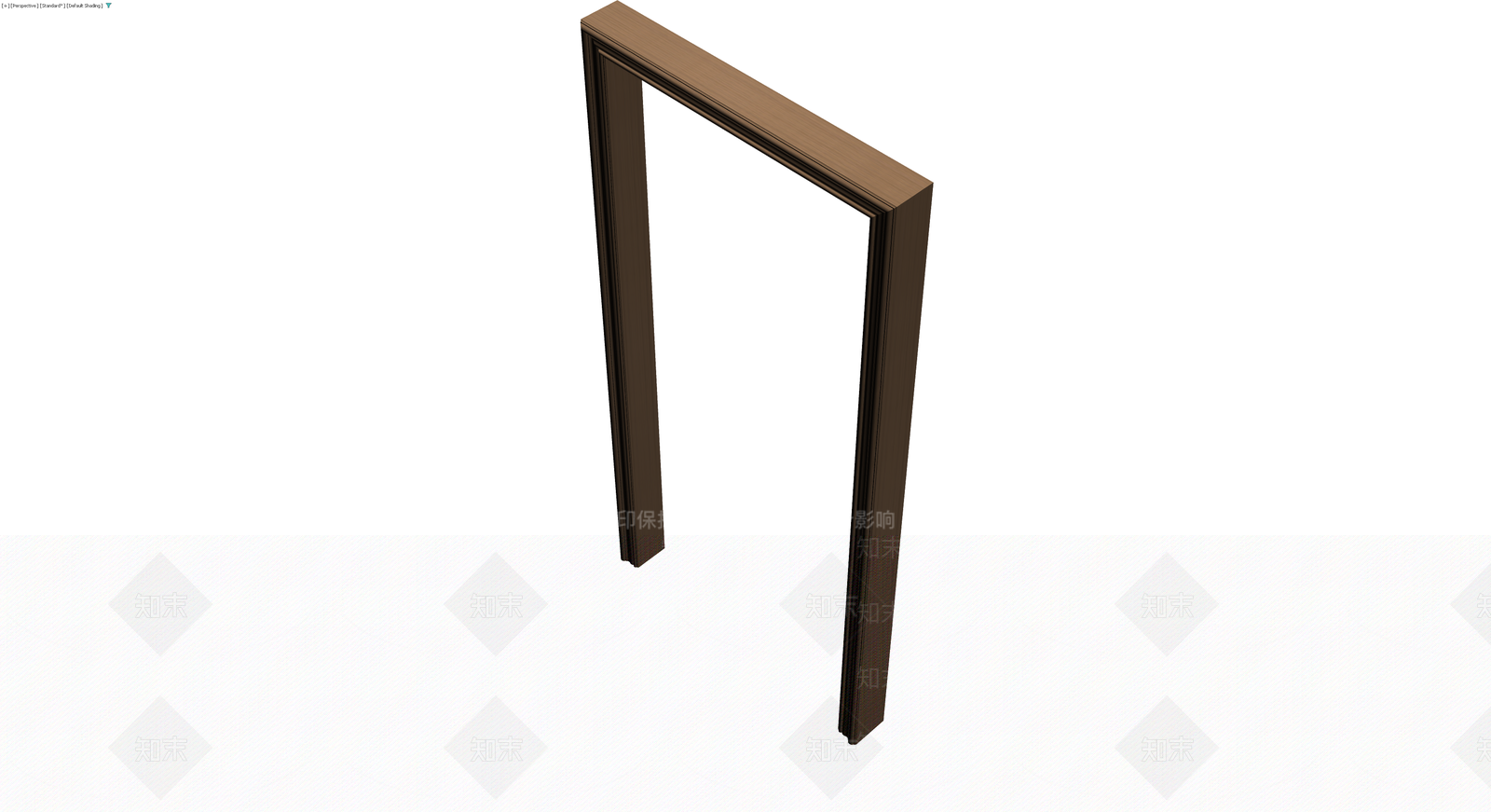 棕色木质门框组件3D模型下载【ID:1230089283】