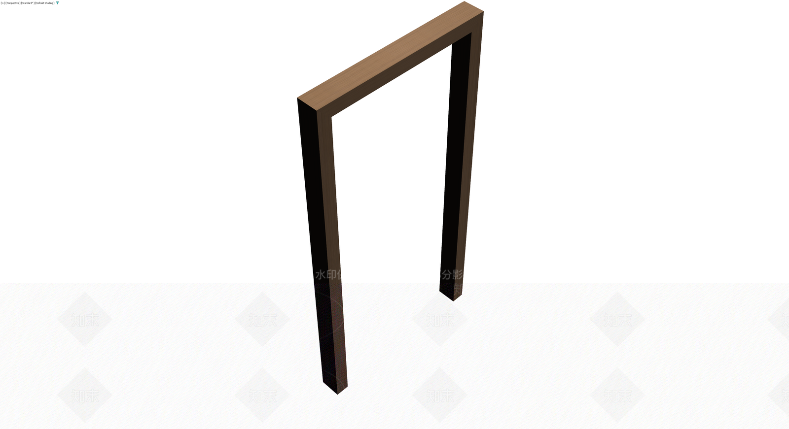 棕色木质门框组件3D模型下载【ID:1230089283】
