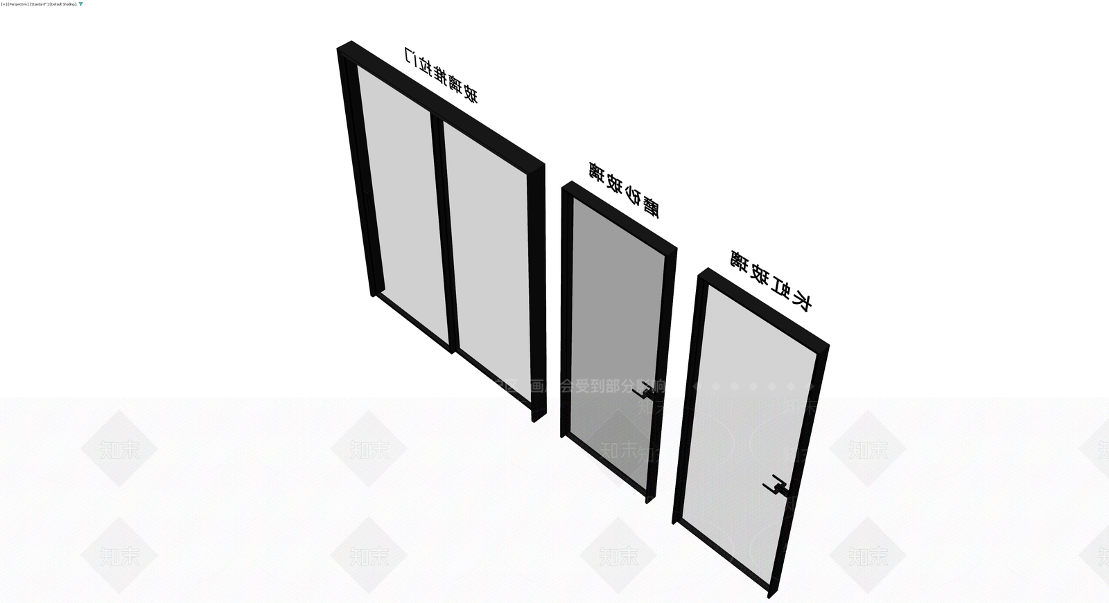 玻璃门组合展示模型3D模型下载【ID:1230600910】