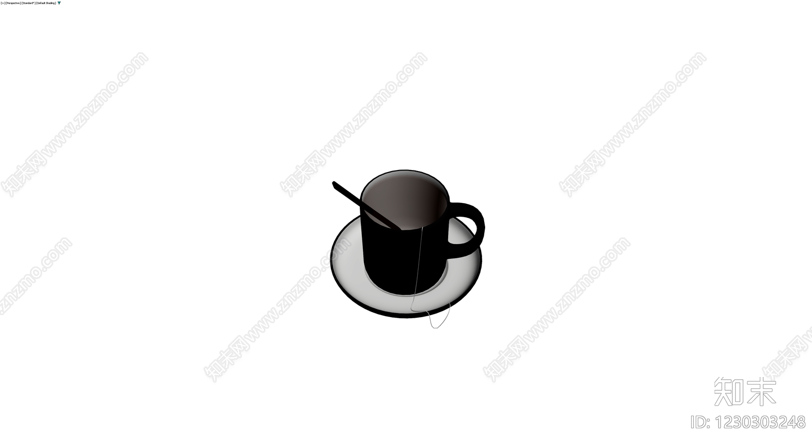 黑杯茶包糖块组合3D模型下载【ID:1230303248】