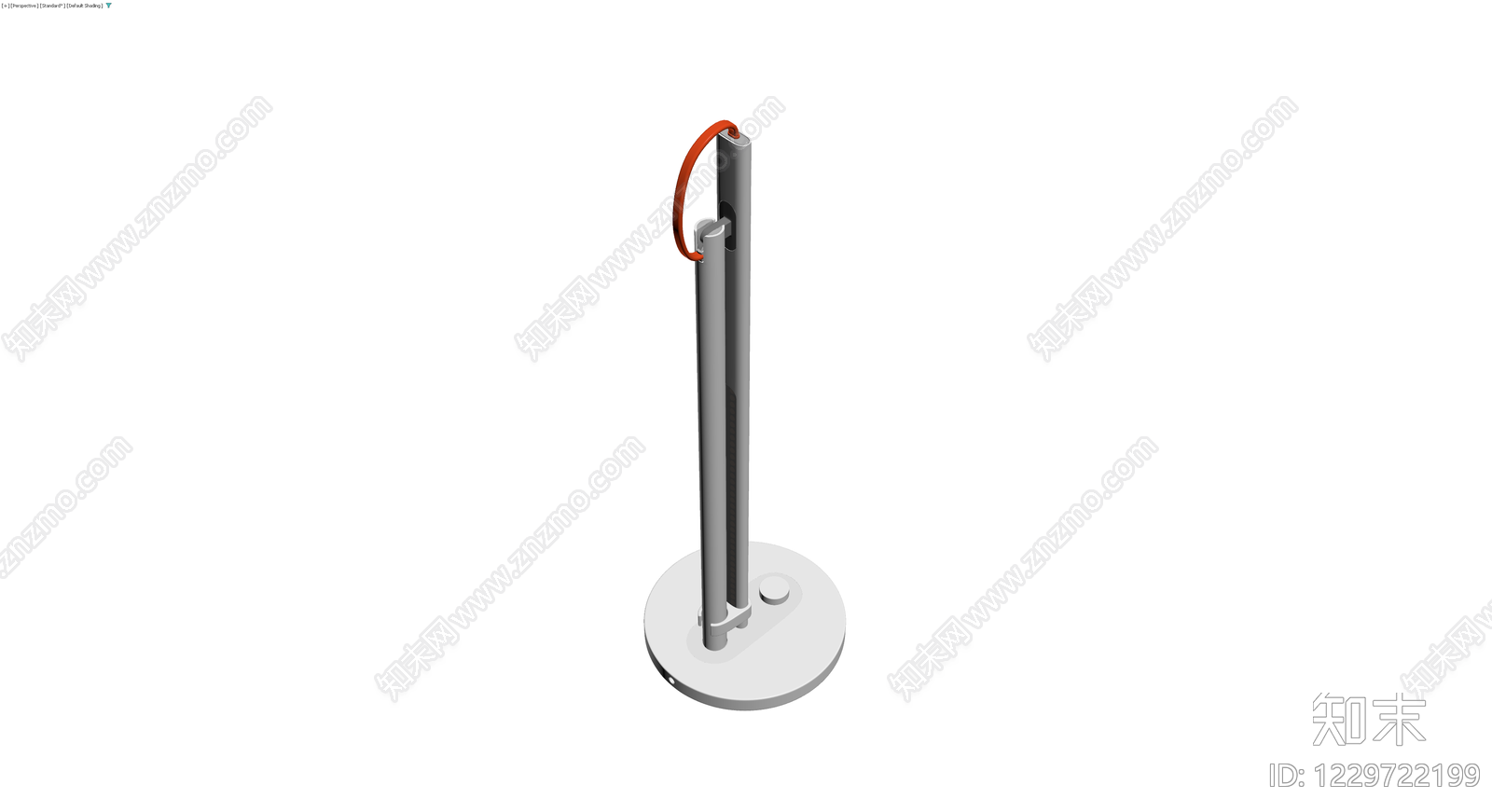 白色带橙色提手立柱3D模型下载【ID:1229722199】