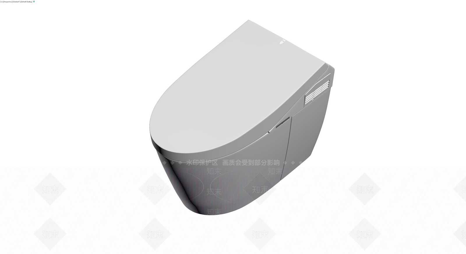 现代智能马桶灰模3D模型下载【ID:1230391437】