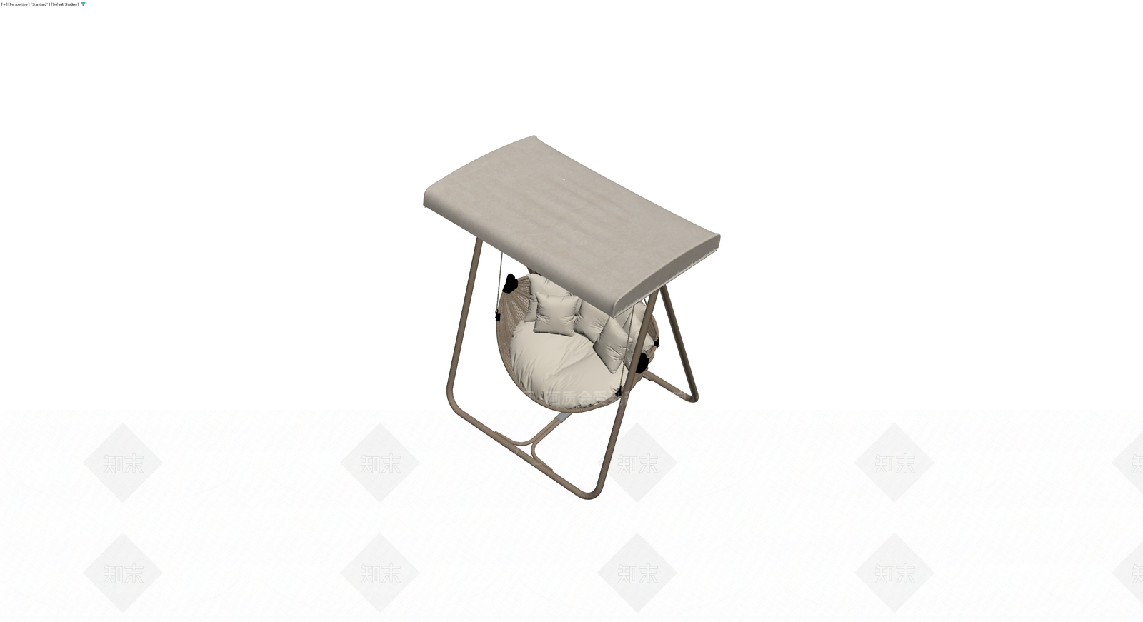 带顶棚户外吊椅3D模型下载【ID:1230400562】