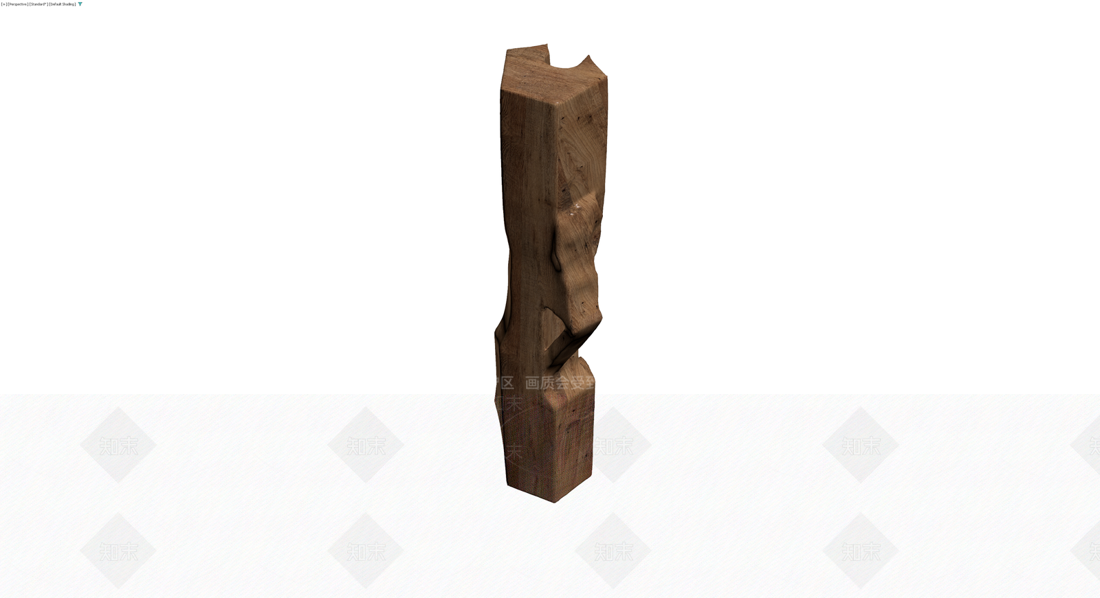 木质抽象雕塑3D模型下载【ID:1230763656】