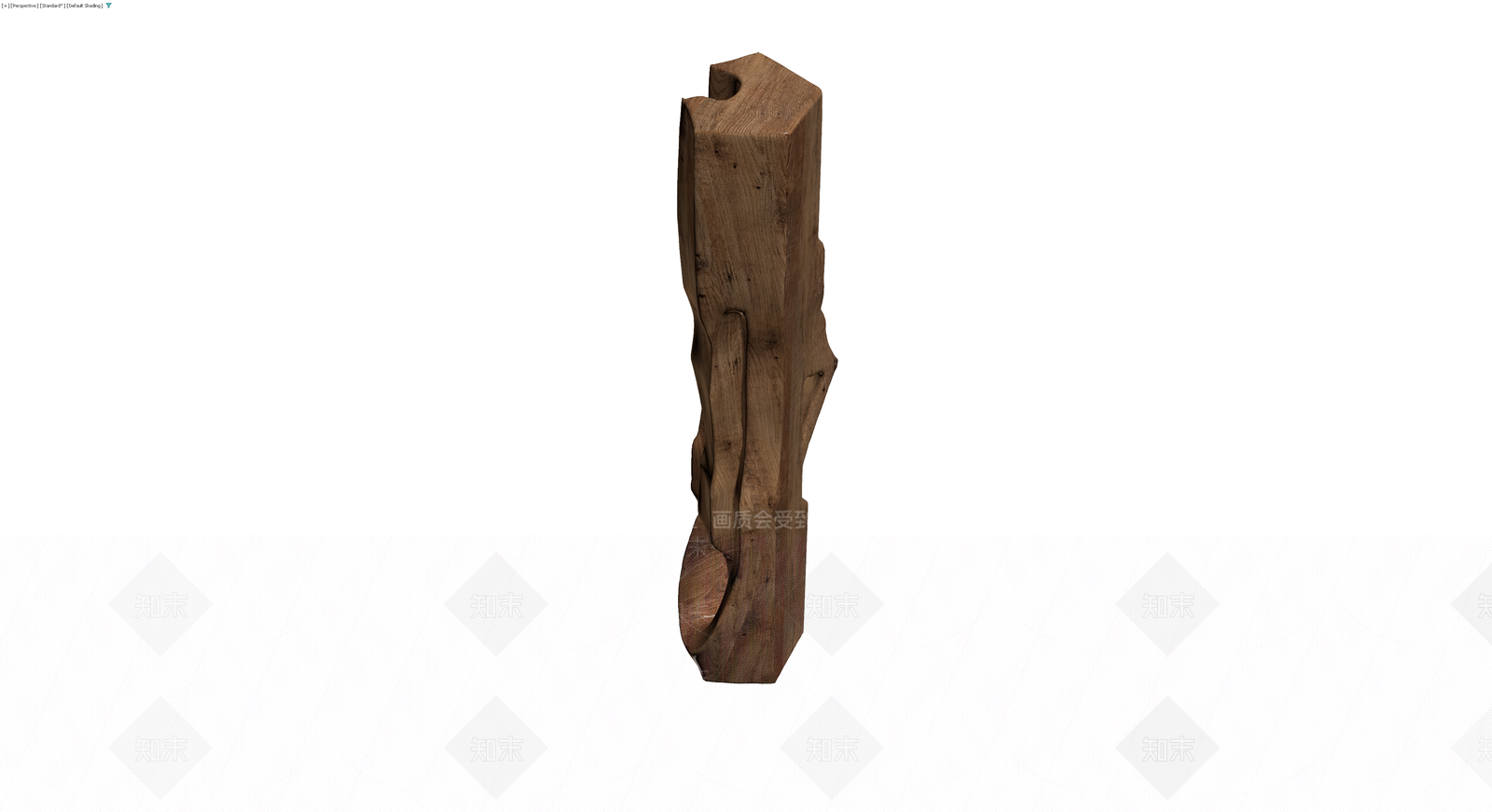 木质抽象雕塑3D模型下载【ID:1230763656】