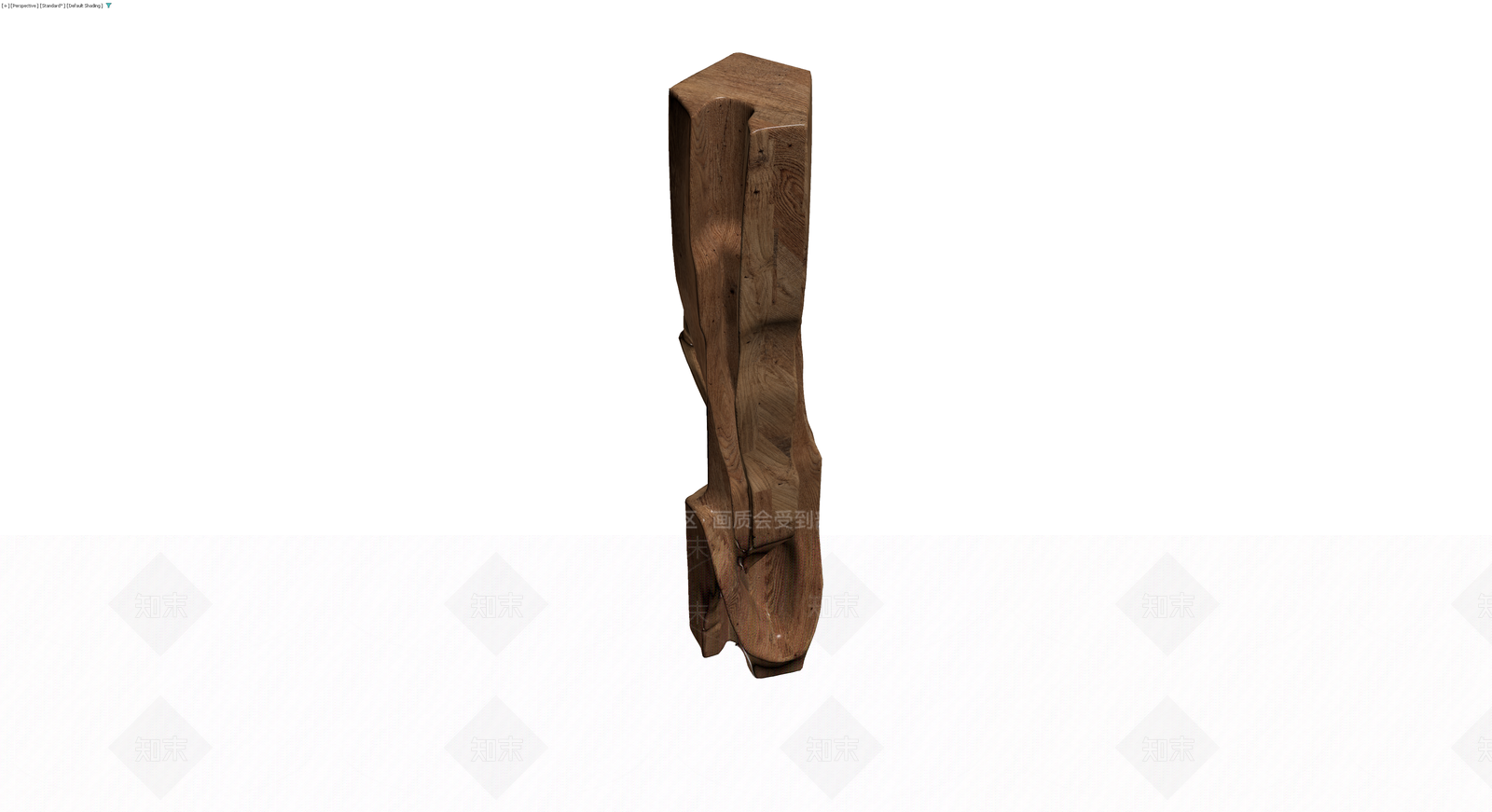 木质抽象雕塑3D模型下载【ID:1230763656】