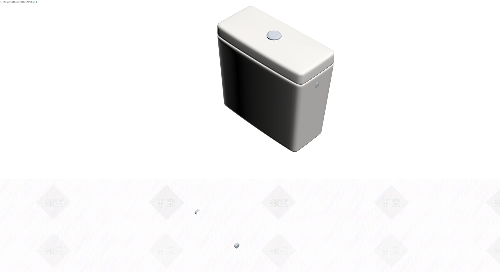 白色方形马桶水箱3D模型下载【ID:1229935213】