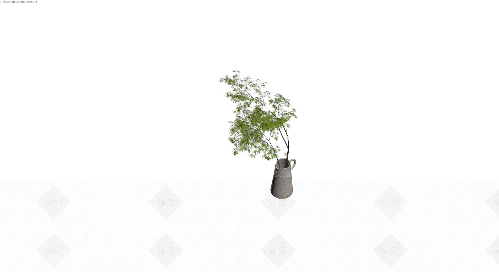 水泥花器绿植盆栽3D模型下载【ID:1230635335】
