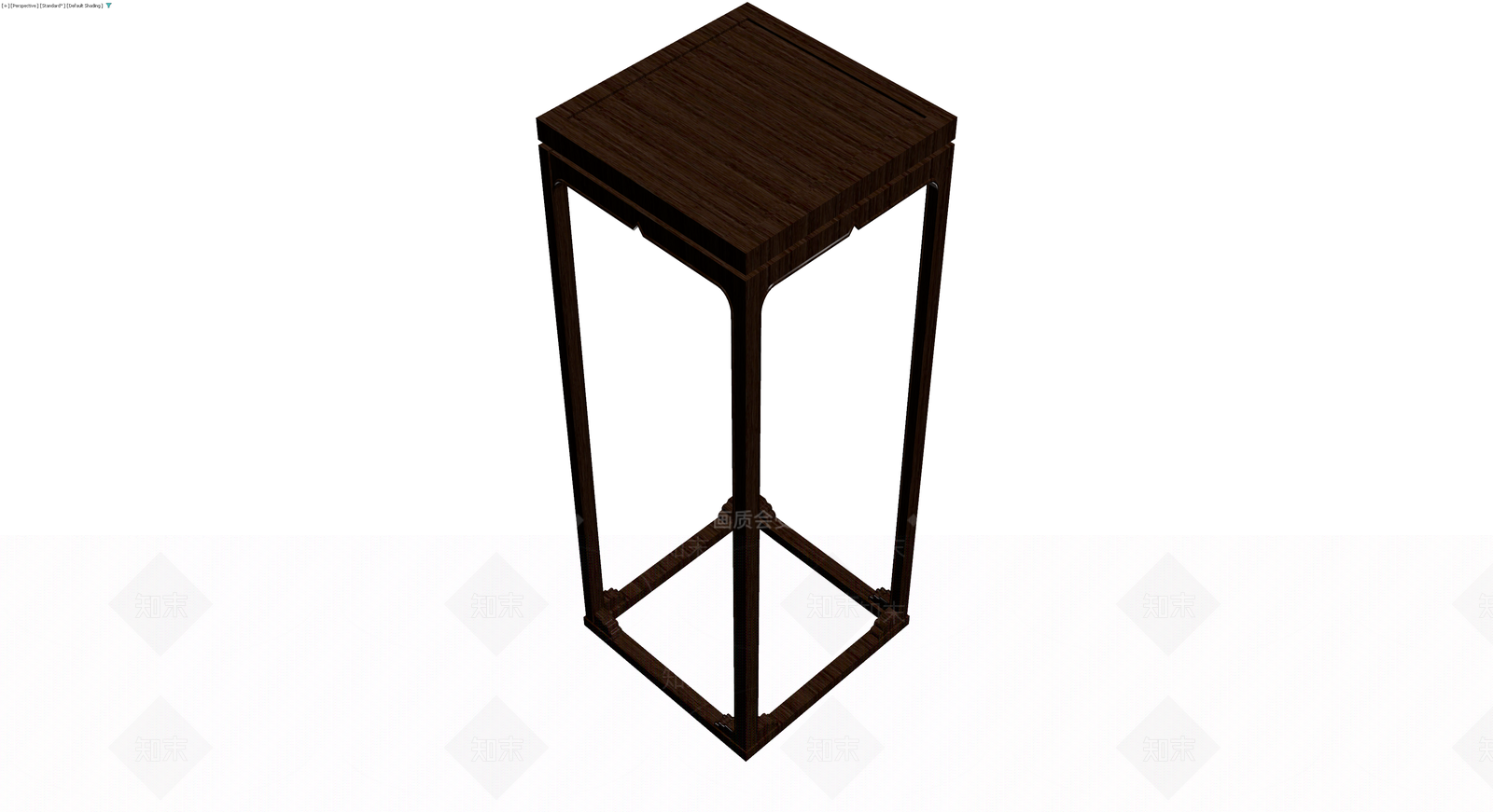 中式木质方几3D模型下载【ID:1230371327】