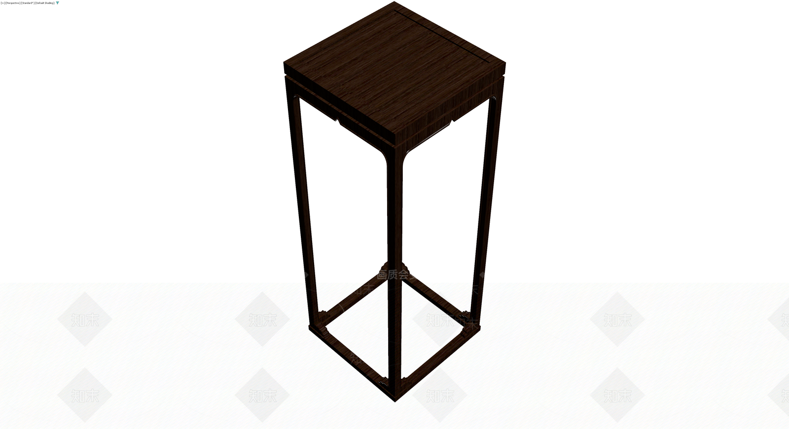 中式木质方几3D模型下载【ID:1230371327】
