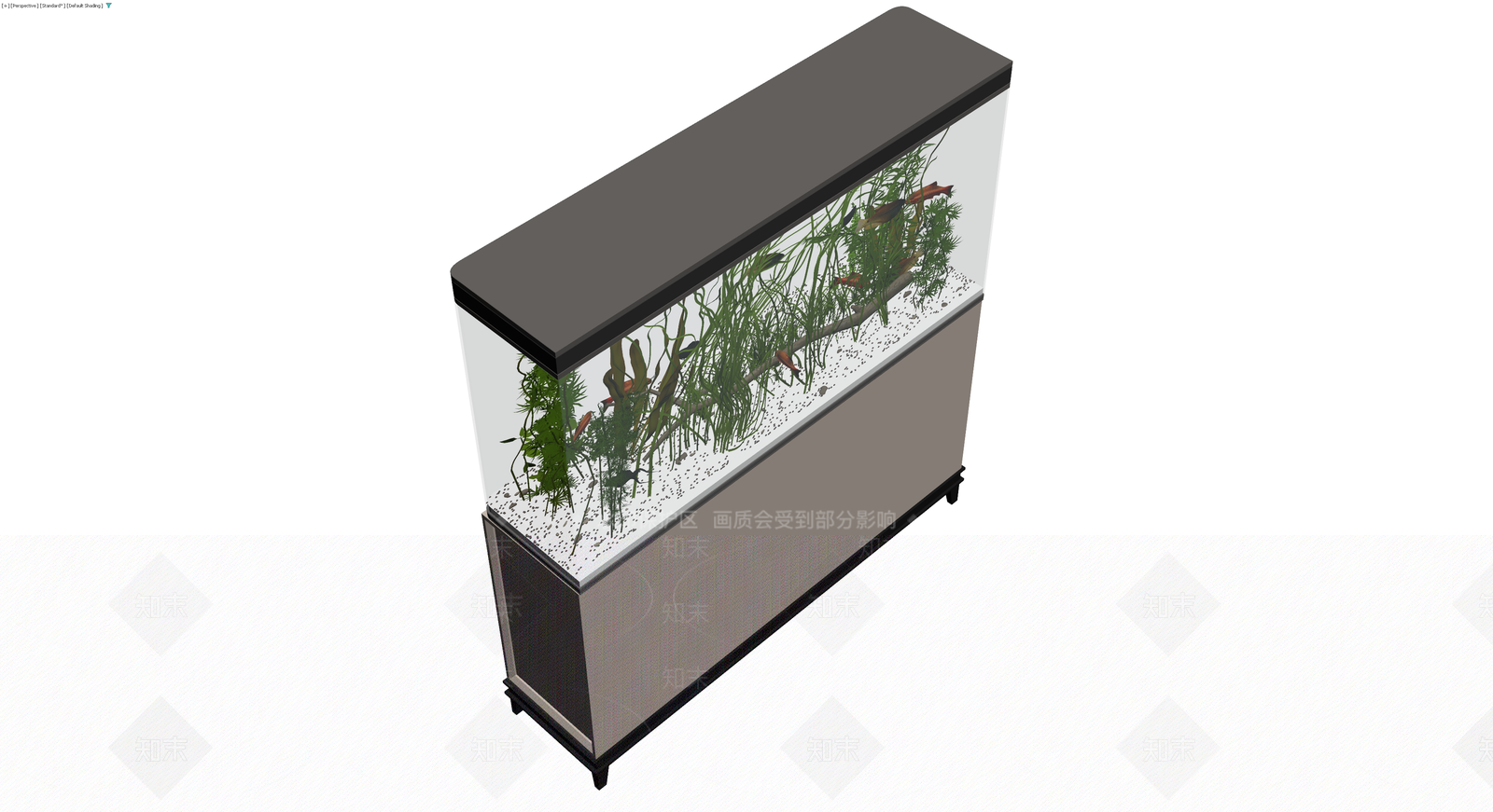 带柜底鱼缸景观模型3D模型下载【ID:1230760809】