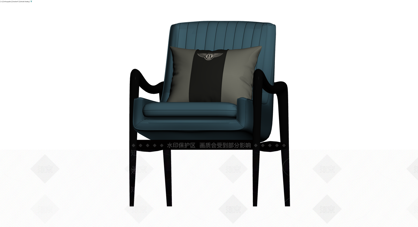 Bentley品牌蓝色休闲椅3D模型下载【ID:1230387504】