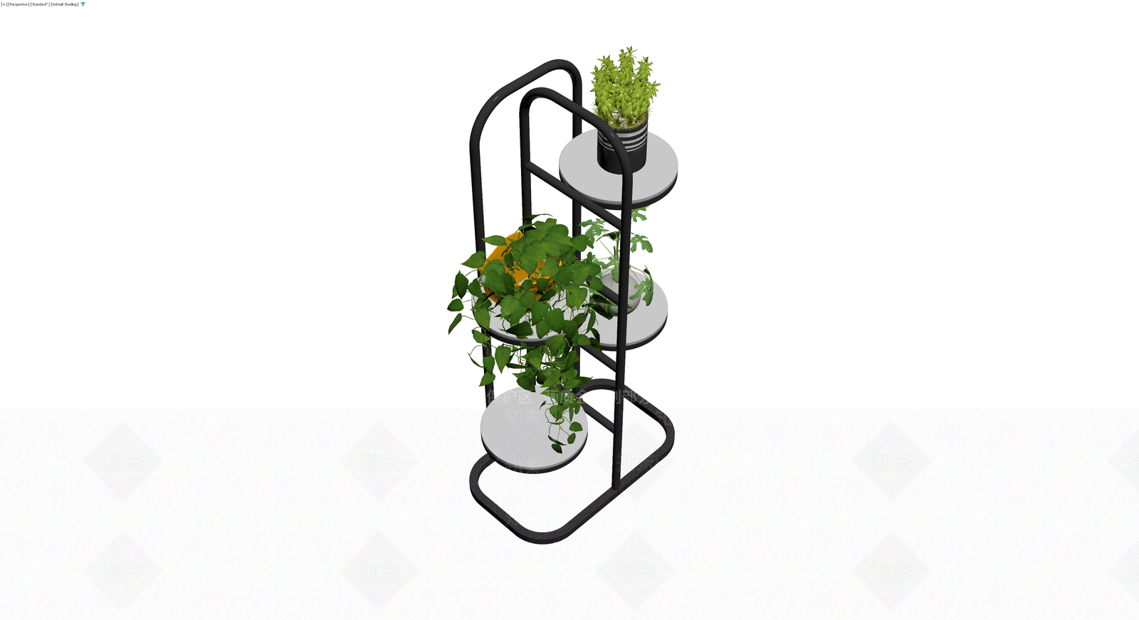 三层弧形植物花架3D模型下载【ID:1230723056】