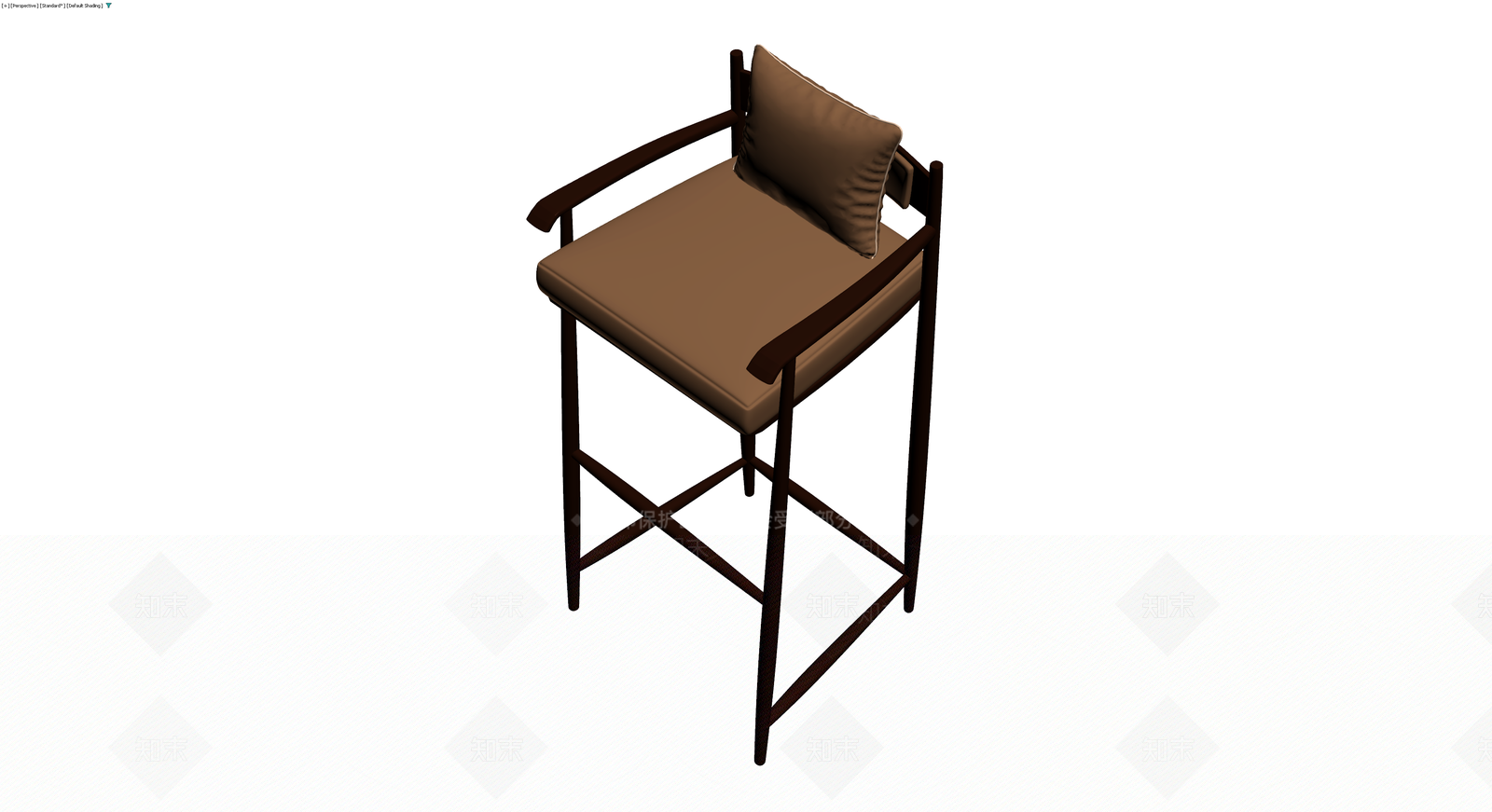 木质高背扶手椅3D模型下载【ID:1230549843】