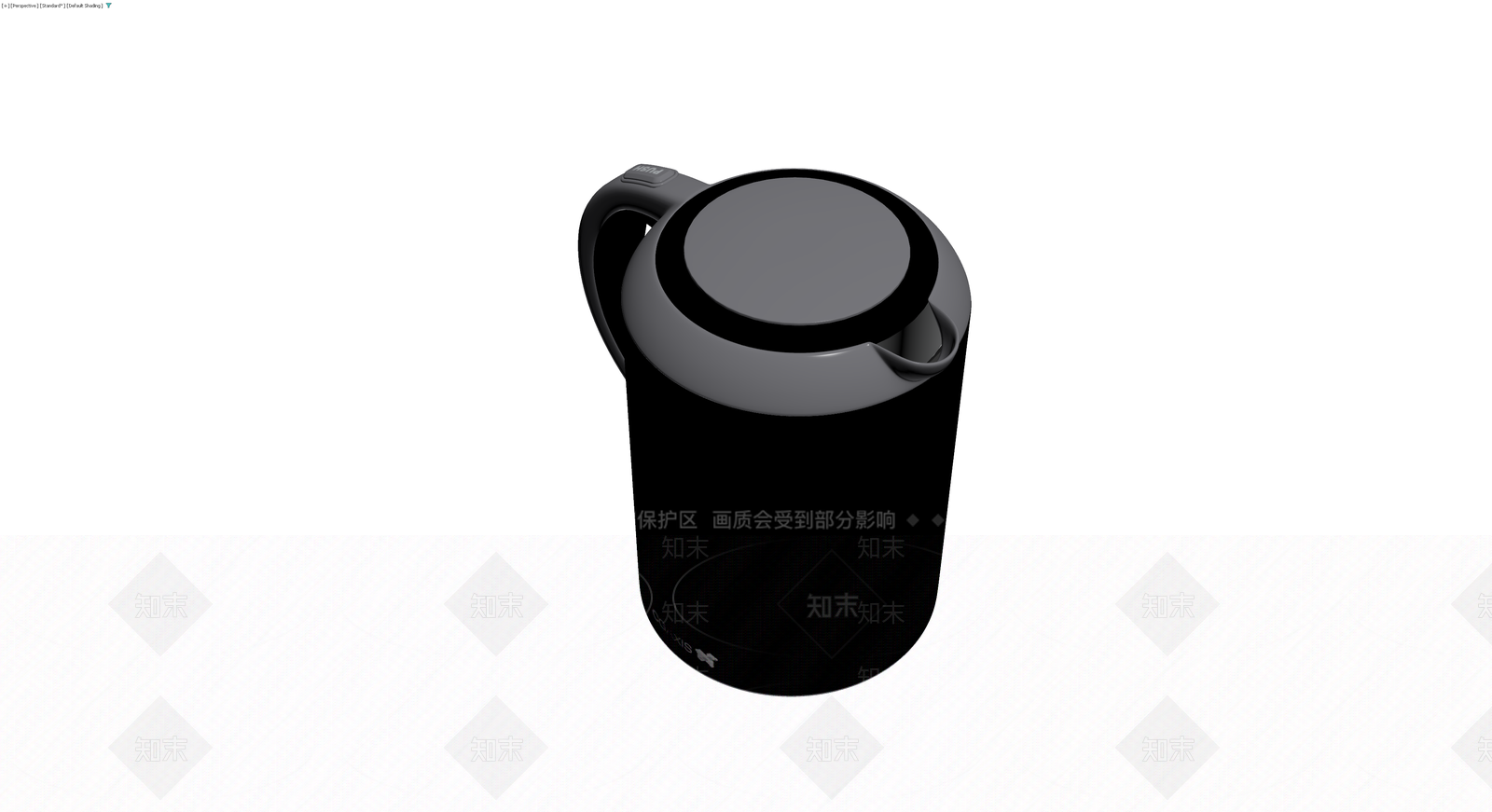 黑色电热水壶灰模3D模型下载【ID:1229919741】