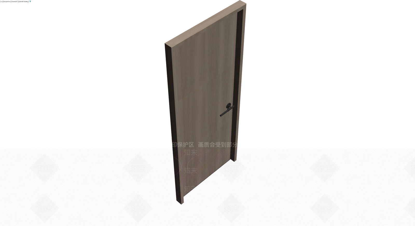 现代木纹平开门组件3D模型下载【ID:1230665056】