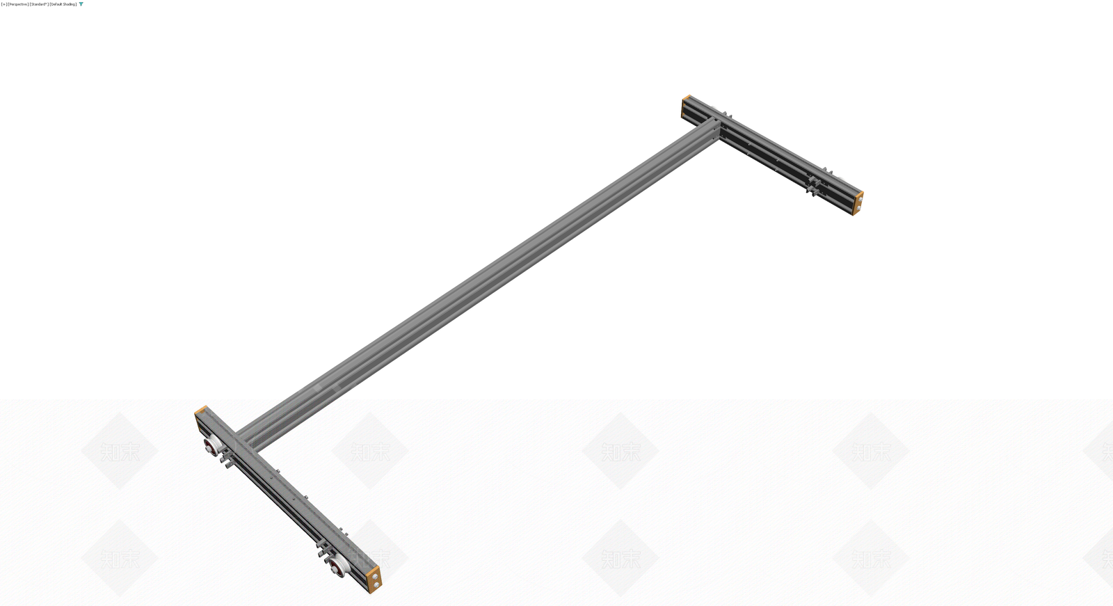 工业铝型材滑轨组件3D模型下载【ID:1230144900】