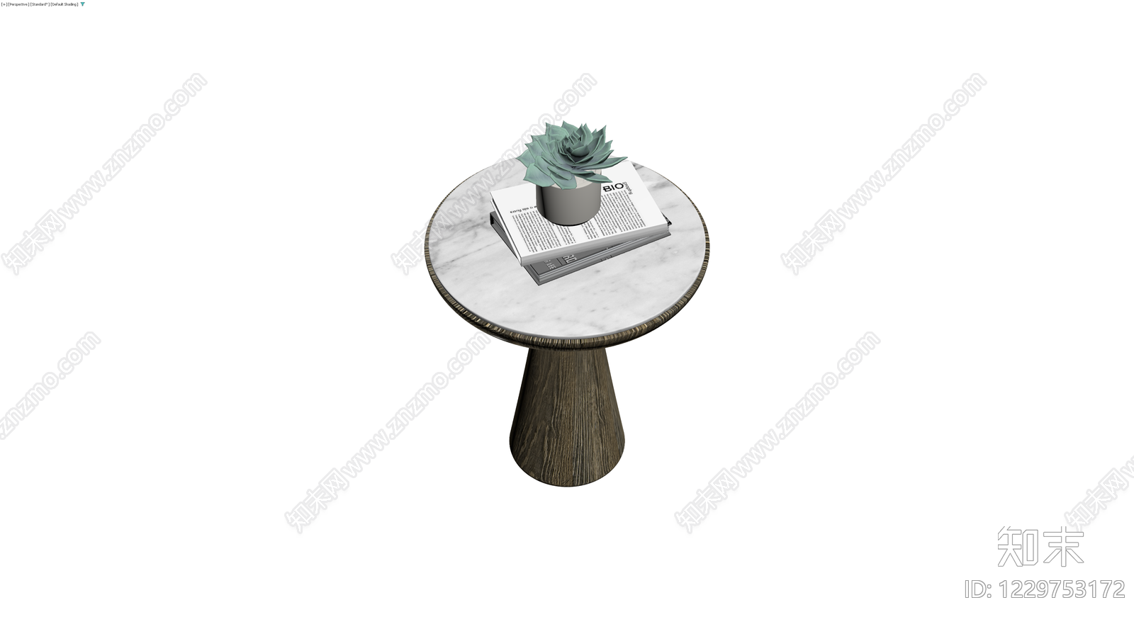 大理石边几带摆件组合3D模型下载【ID:1229753172】
