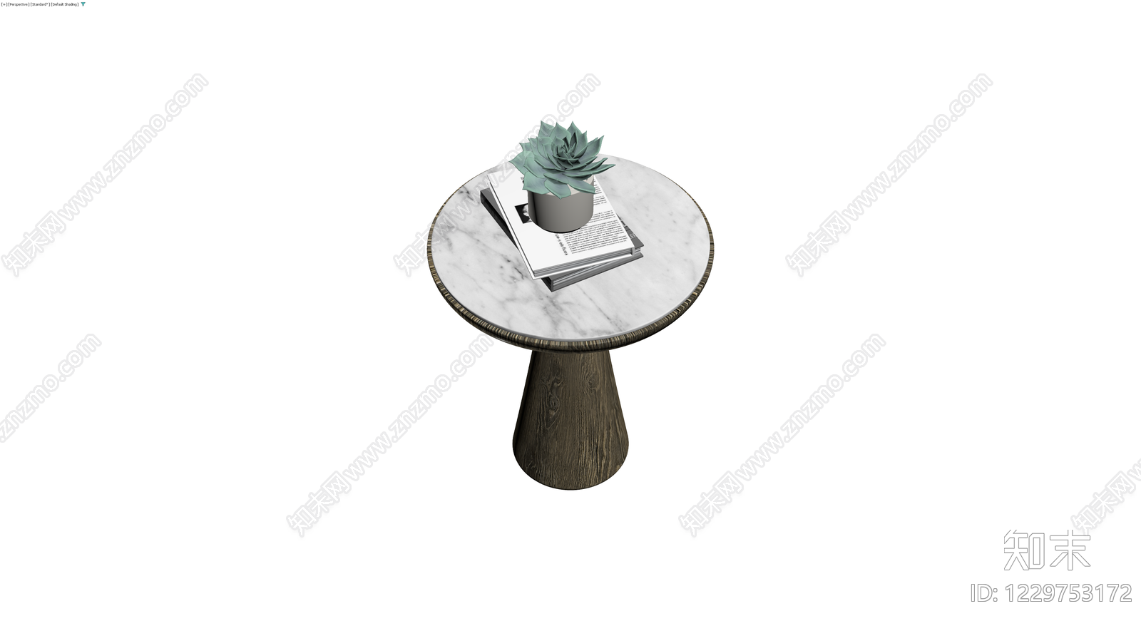 大理石边几带摆件组合3D模型下载【ID:1229753172】