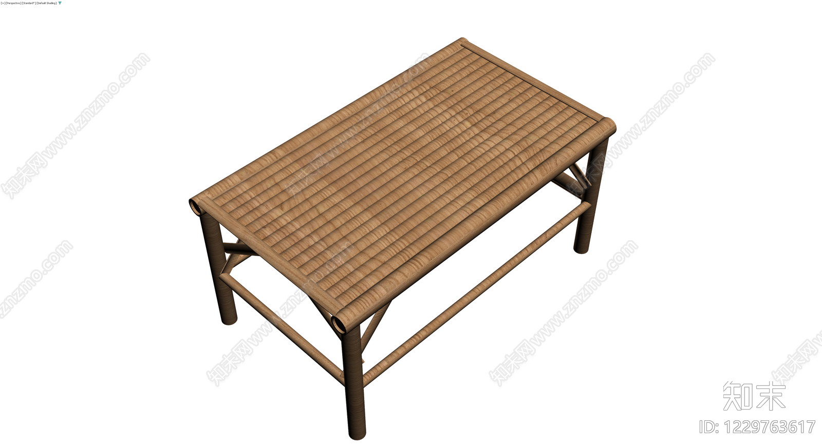 竹制长凳/矮桌3D模型下载【ID:1229763617】