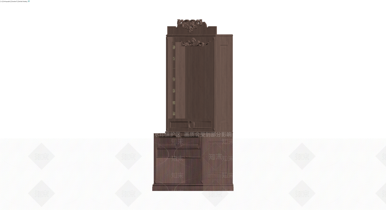 中式木质神龛/佛龛模型3D模型下载【ID:1230575304】