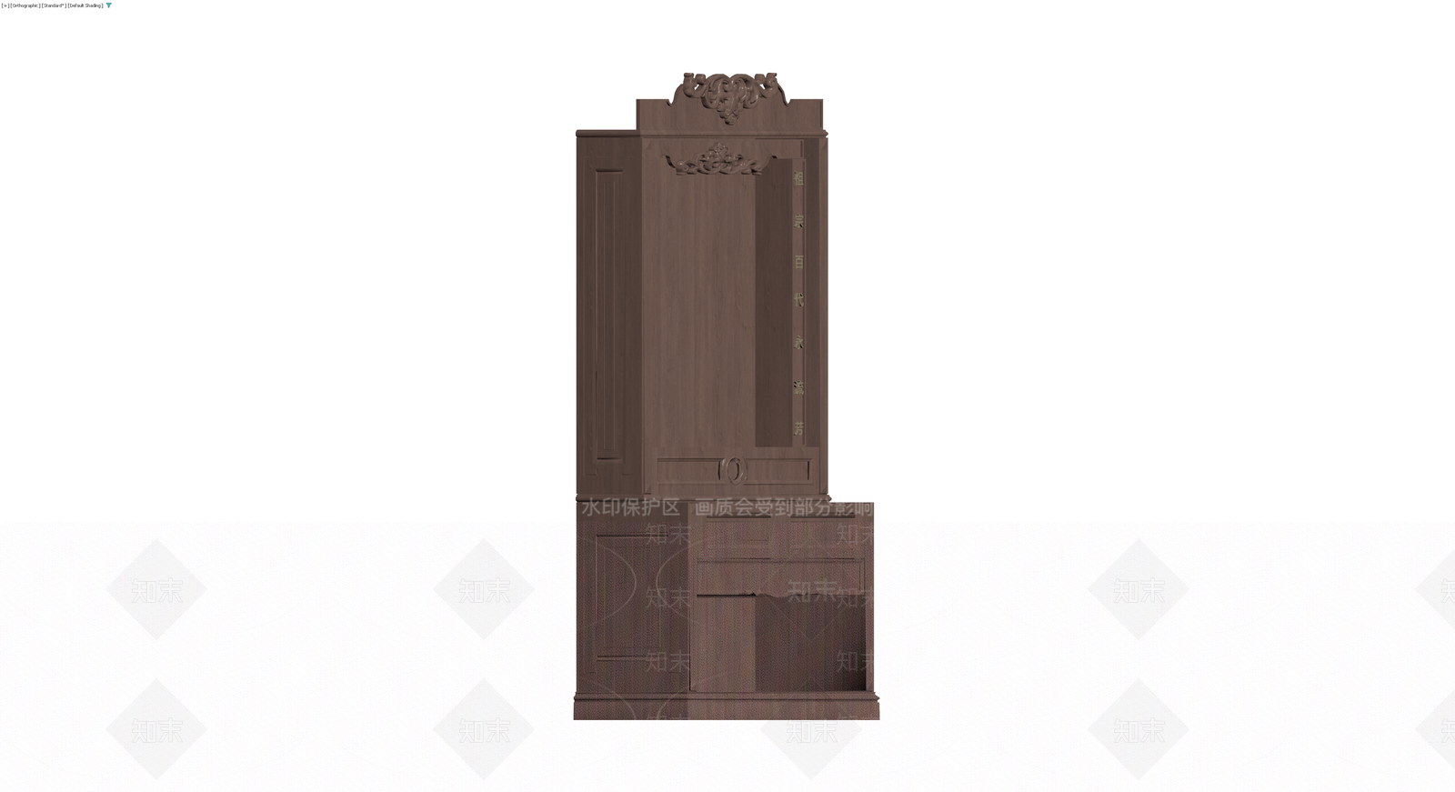 中式木质神龛/佛龛模型3D模型下载【ID:1230575304】