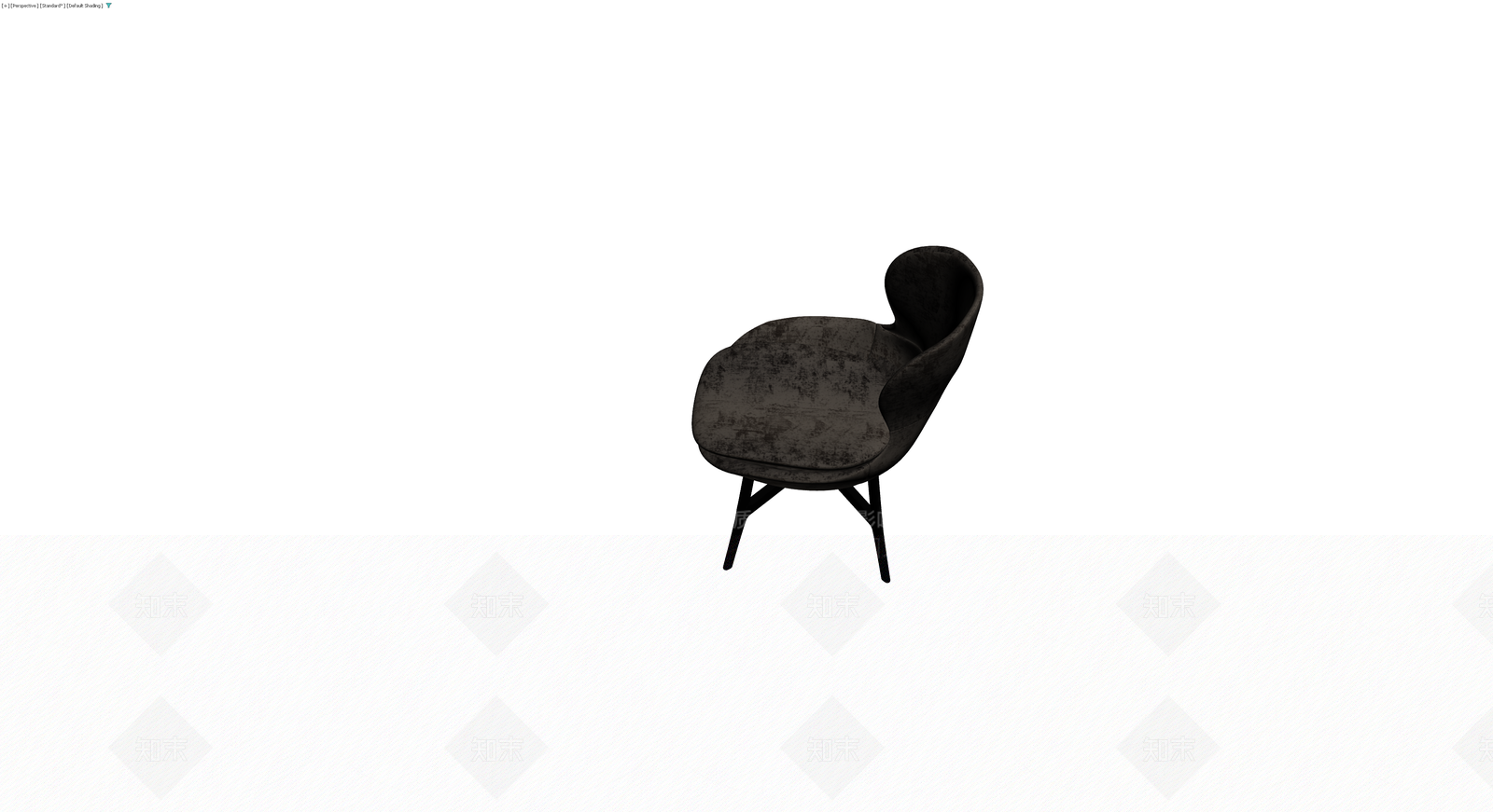 黑色纹理单人休闲椅3D模型下载【ID:1230351049】