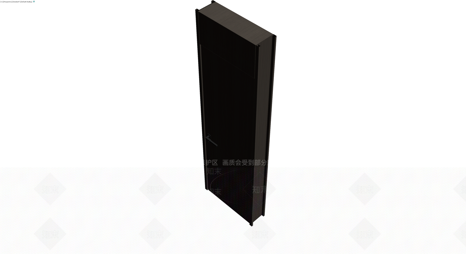深色木纹单开门3D模型下载【ID:1230187851】