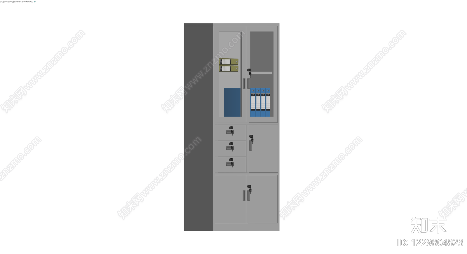 带文件柜的办公储物柜3D模型下载【ID:1229804823】