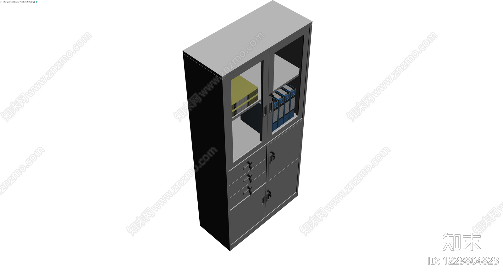 带文件柜的办公储物柜3D模型下载【ID:1229804823】