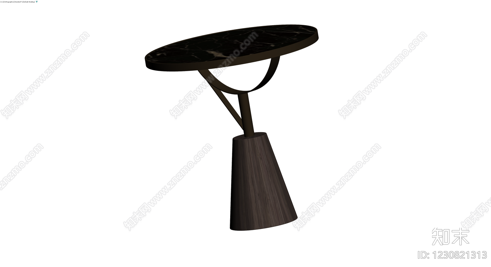 黑色大理石边几3D模型下载【ID:1230821313】