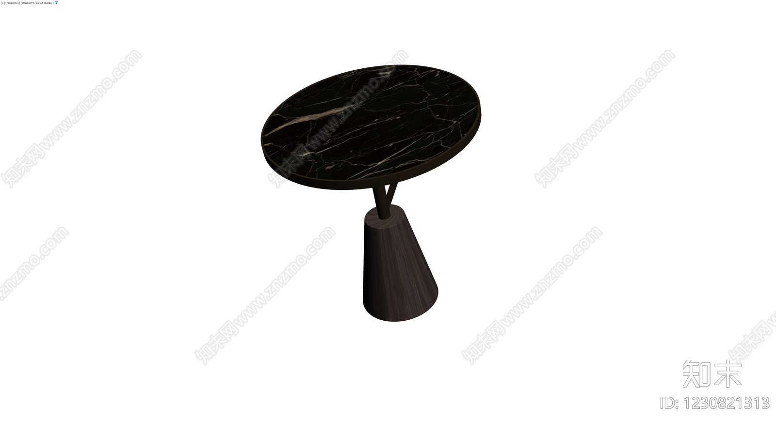 黑色大理石边几3D模型下载【ID:1230821313】