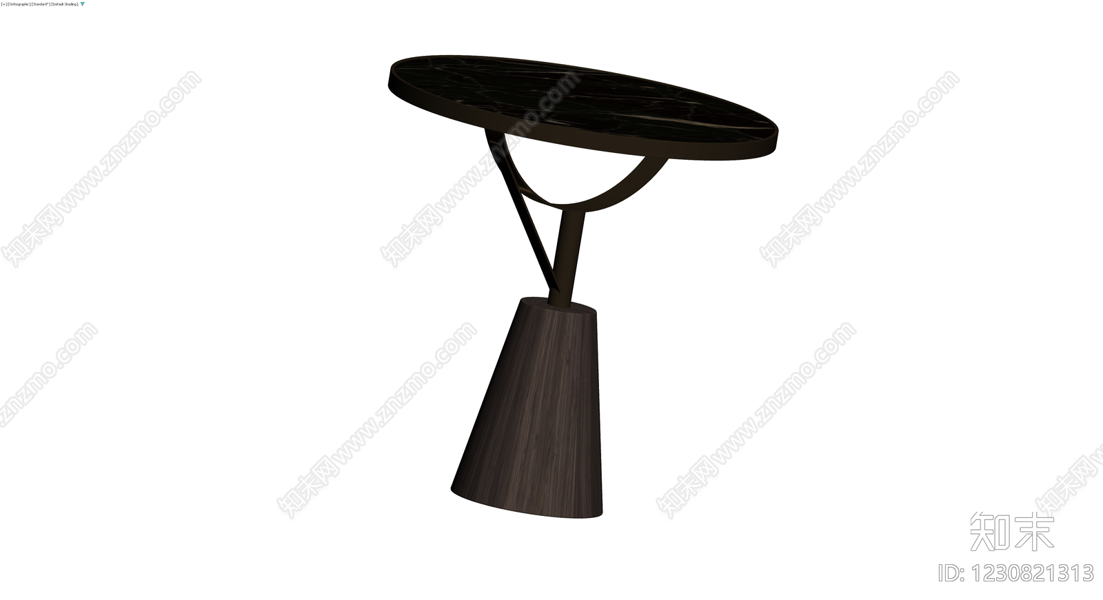 黑色大理石边几3D模型下载【ID:1230821313】