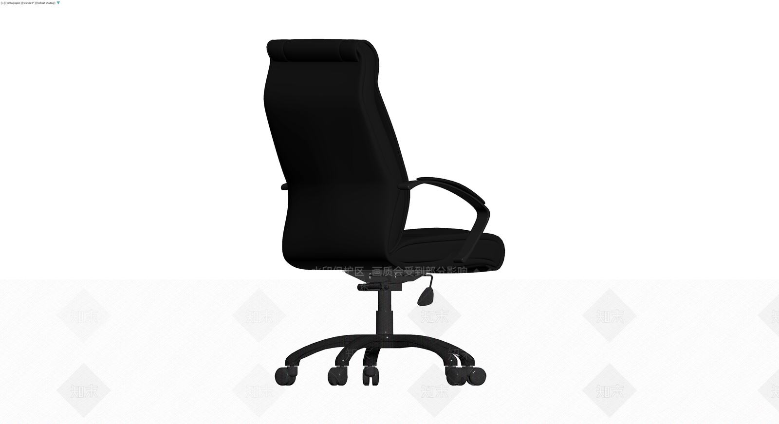 黑色皮质办公椅3D模型下载【ID:1230787232】