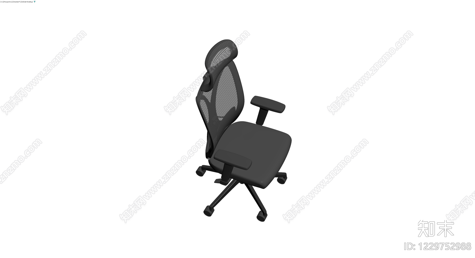 黑色网布办公椅3D模型下载【ID:1229752988】