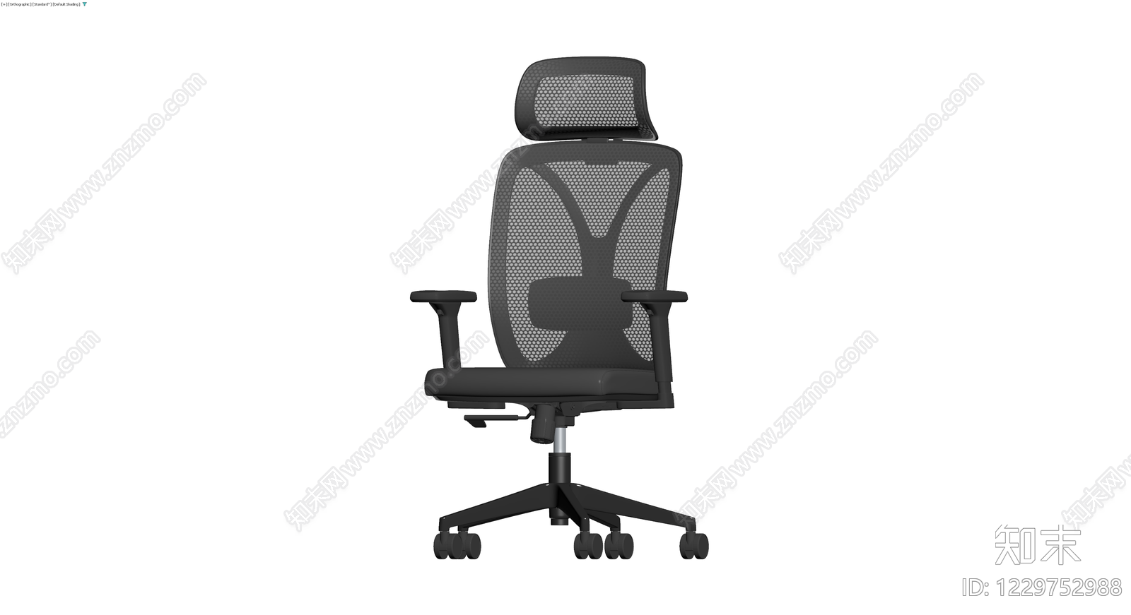 黑色网布办公椅3D模型下载【ID:1229752988】